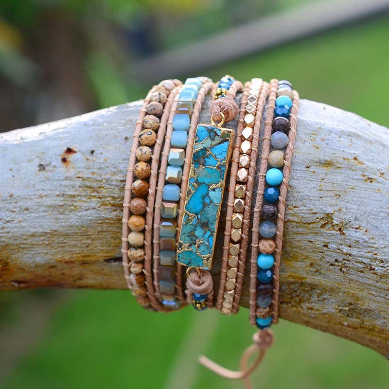 Golden Ocean Turquoise Wrap - Luulink