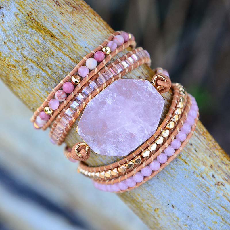 Golden Rose Quartz Bracelet - Luulink