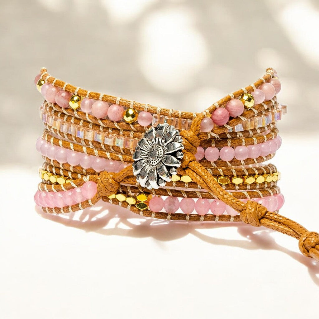Golden Rose Quartz Bracelet