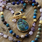 Healing Amethyst Teardrop Pendant Necklace - Luulink