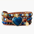 Healing Apatite Heart Wrap Bracelet - Luulink