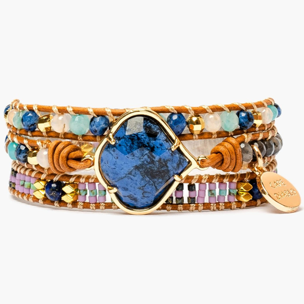 Healing Blue Sodalite Wrap Bracelet - Luulink