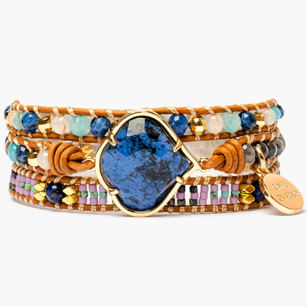 Healing Blue Sodalite Wrap Bracelet - Luulink