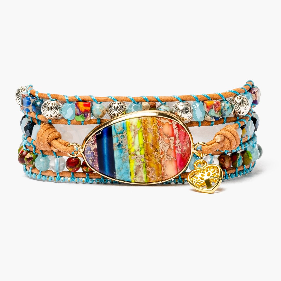 Healing Chakra Heart Wrap Bracelet - Luulink