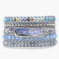 Healing Topaz Queen Silver Wrap Bracelet - Luulink