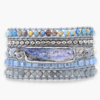 Healing Topaz Queen Silver Wrap Bracelet - Luulink