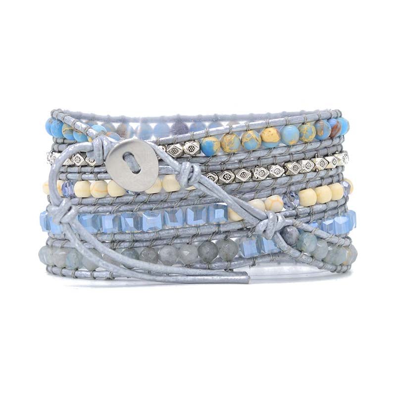 Healing Topaz Queen Silver Wrap Bracelet - Luulink