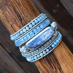 Healing Topaz Queen Silver Wrap Bracelet - Luulink