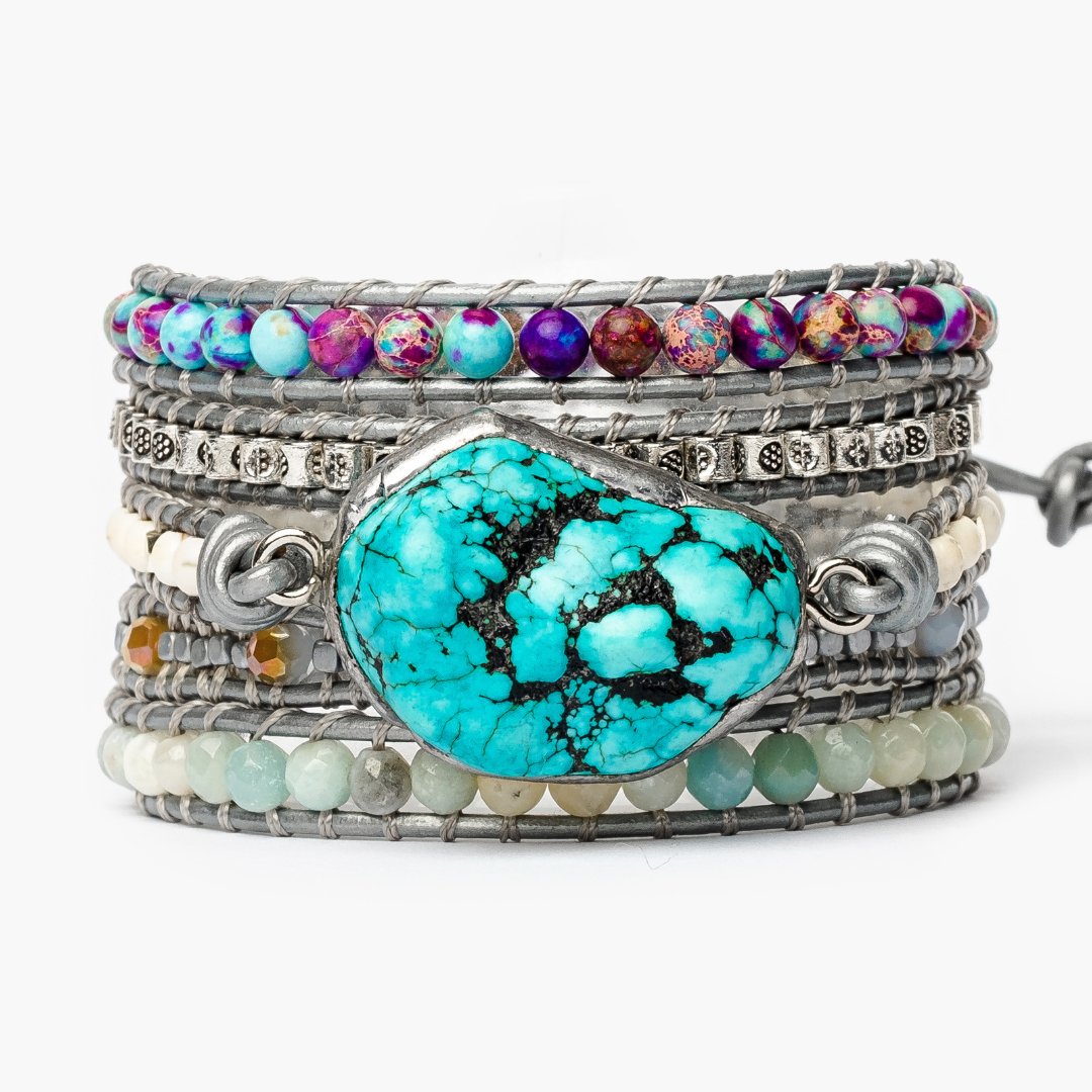 Healing Turquoise Protection Wrap Bracelet - Luulink