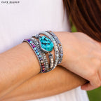 Healing Turquoise Protection Wrap Bracelet - Luulink