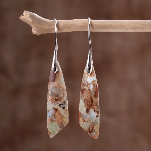 Heavenly Jasper Hook Earrings - Luulink