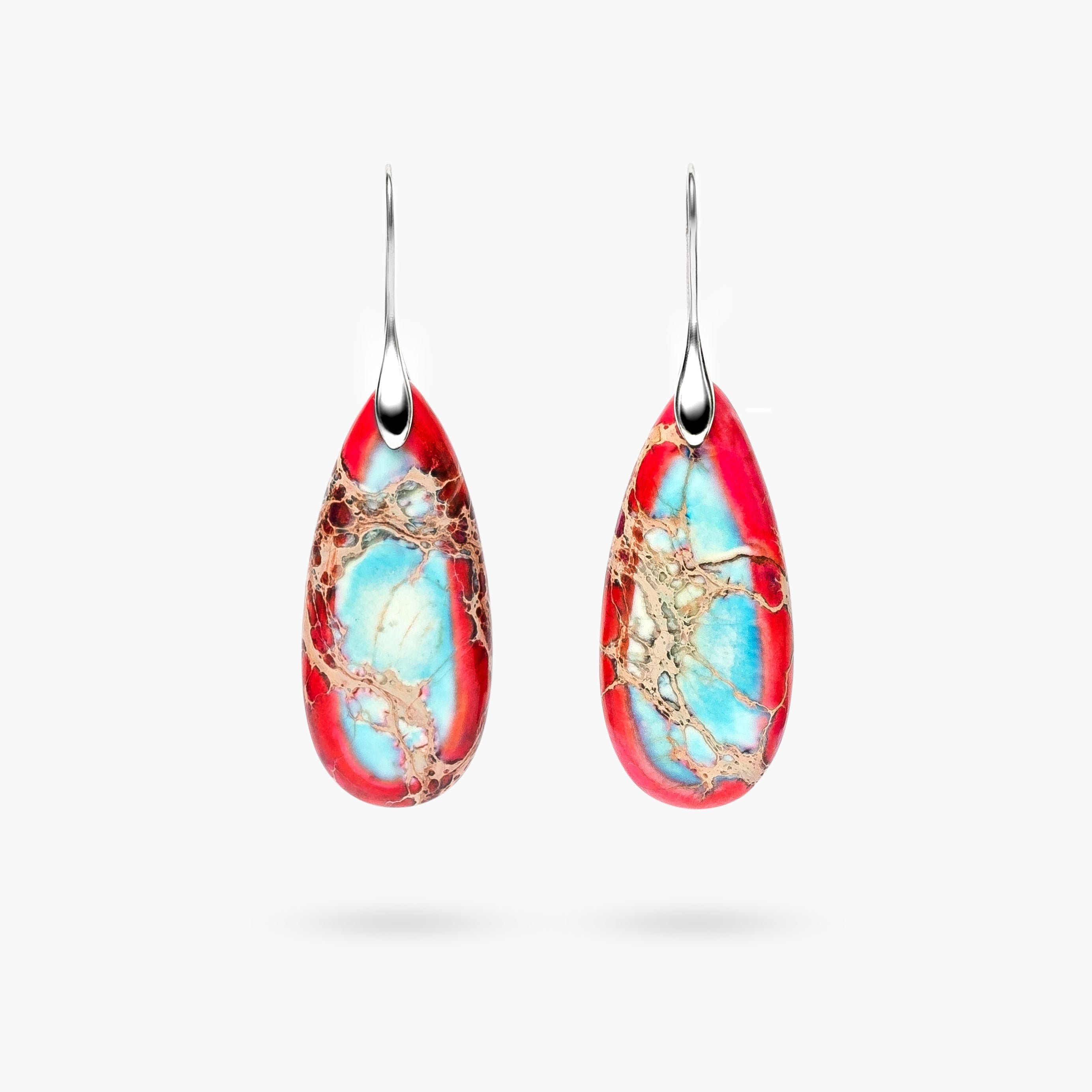 Imperial Jasper Teardrop Earrings - Luulink