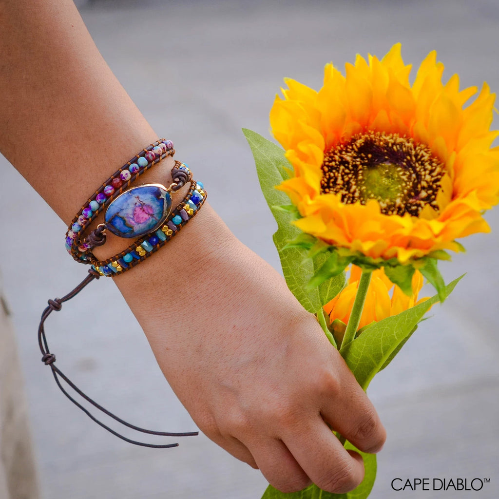 Intense Emperor Jasper Wrap Bracelet - Luulink