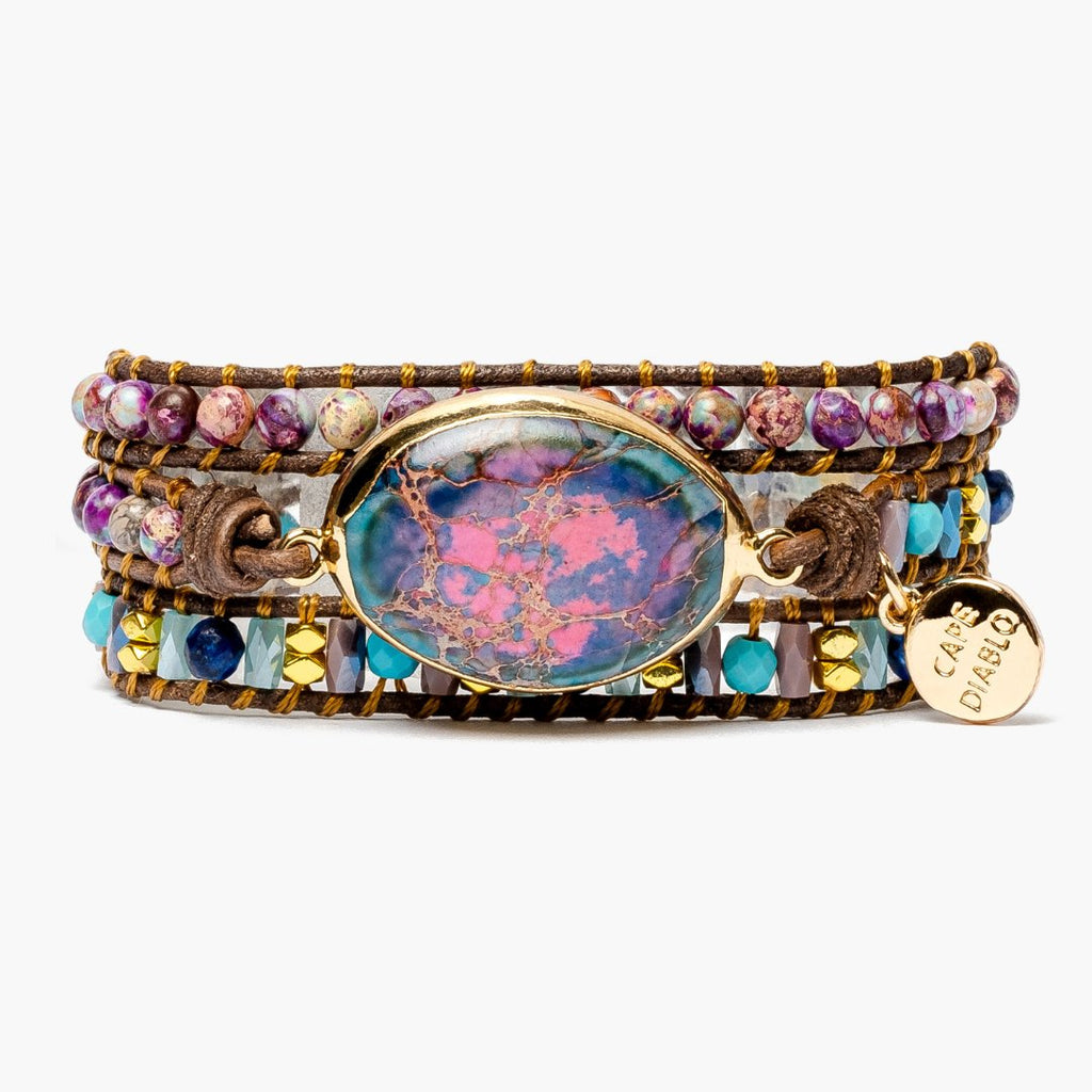Intense Emperor Jasper Wrap Bracelet - Luulink