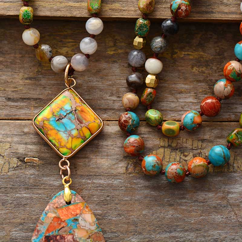 Intense Jasper Spiritual Necklace - Luulink