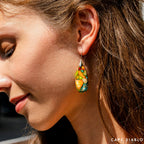 Intense Jasper Teardrop Earrings - Luulink