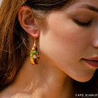 Intense Jasper Teardrop Earrings - Luulink