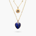 Intense Lapis Lazuli Heart Necklace - Luulink