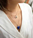 Intense Lapis Lazuli Heart Necklace - Luulink