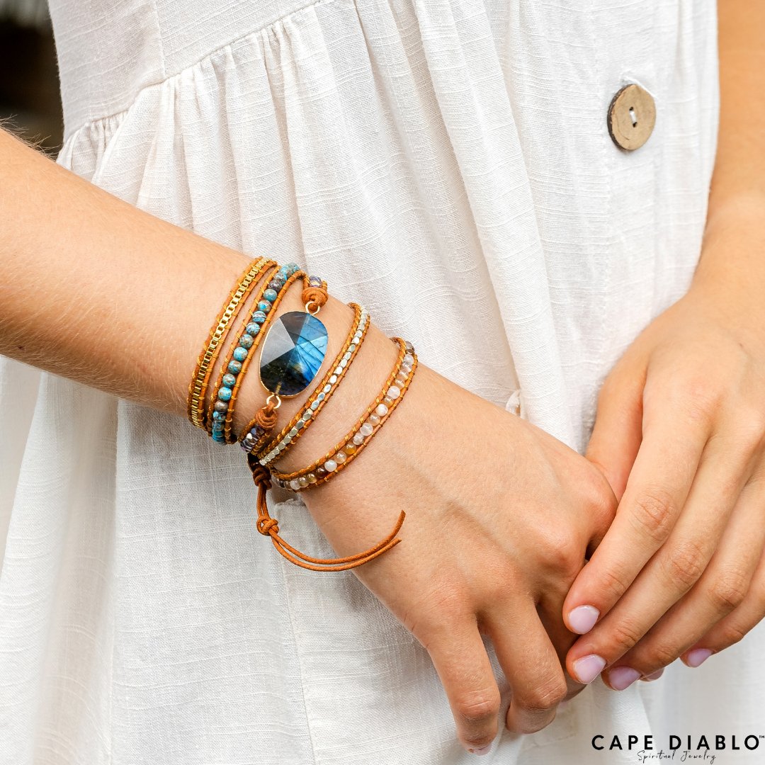 Labradorite Wanderer Wrap Bracelet - Luulink