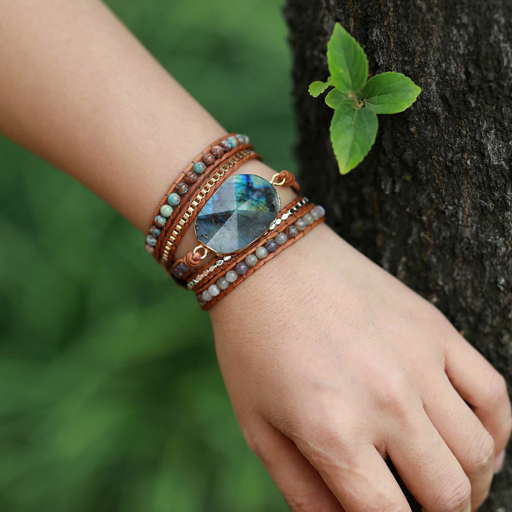 Labradorite Wanderer Wrap Bracelet - Luulink