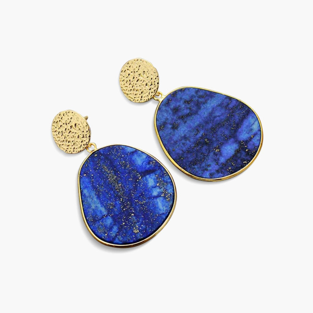 Lapis Lazuli Protection Drop Earrings - Luulink