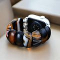 Bohemian Onyx Elegance Stretch Apple Watch Strap
