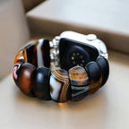Bohemian Onyx Elegance Stretch Apple Watch Strap