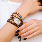 Moonlight Goddess Agate Wrap Bracelet - Luulink