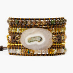 Moonlight Goddess Agate Wrap Bracelet - Luulink