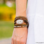 Moonlight Goddess Agate Wrap Bracelet - Luulink