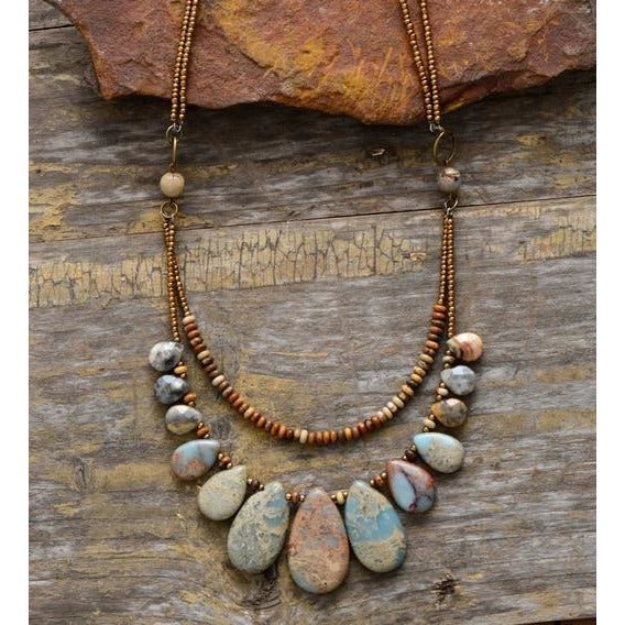 Native Teardrop Choker Necklace - Luulink