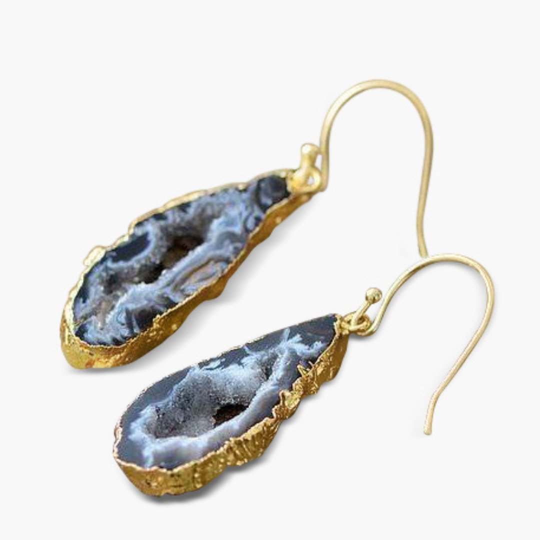 Natural Agate Dangle Earrings - Luulink