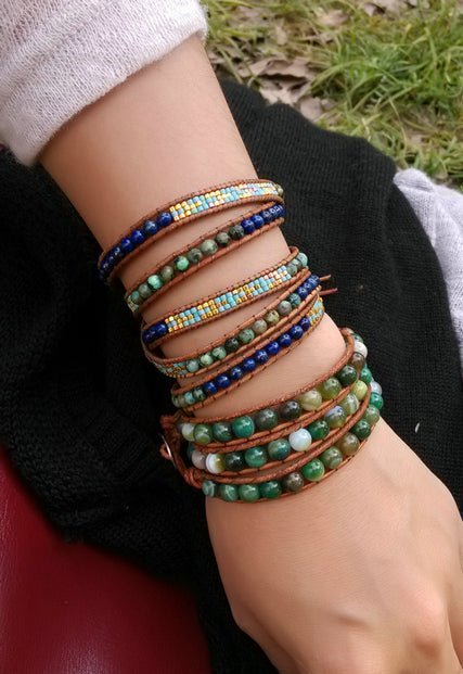 Ocean Vibes Leather Bracelet - Luulink