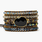 Onyx Moonlight Protection Wrap Bracelet - Luulink
