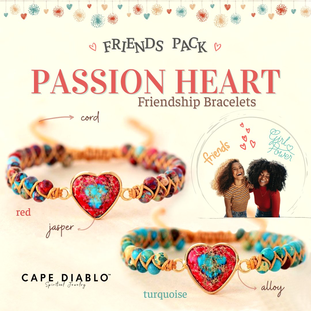 Passion Heart Friendship Bracelet - Luulink