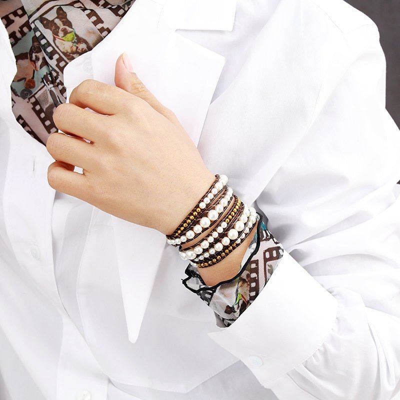 Pearl Protection Wrap Bracelet - Luulink