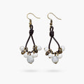 Pearls & Labradorite Leather Earrings - Luulink