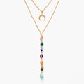Rain 7 Chakra Heart Gold Chain Necklace - Luulink