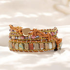 Rhodonite Love Protection Wrap Bracelet