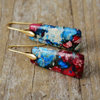Scarlet Tides Jasper Dangle Earrings - Luulink
