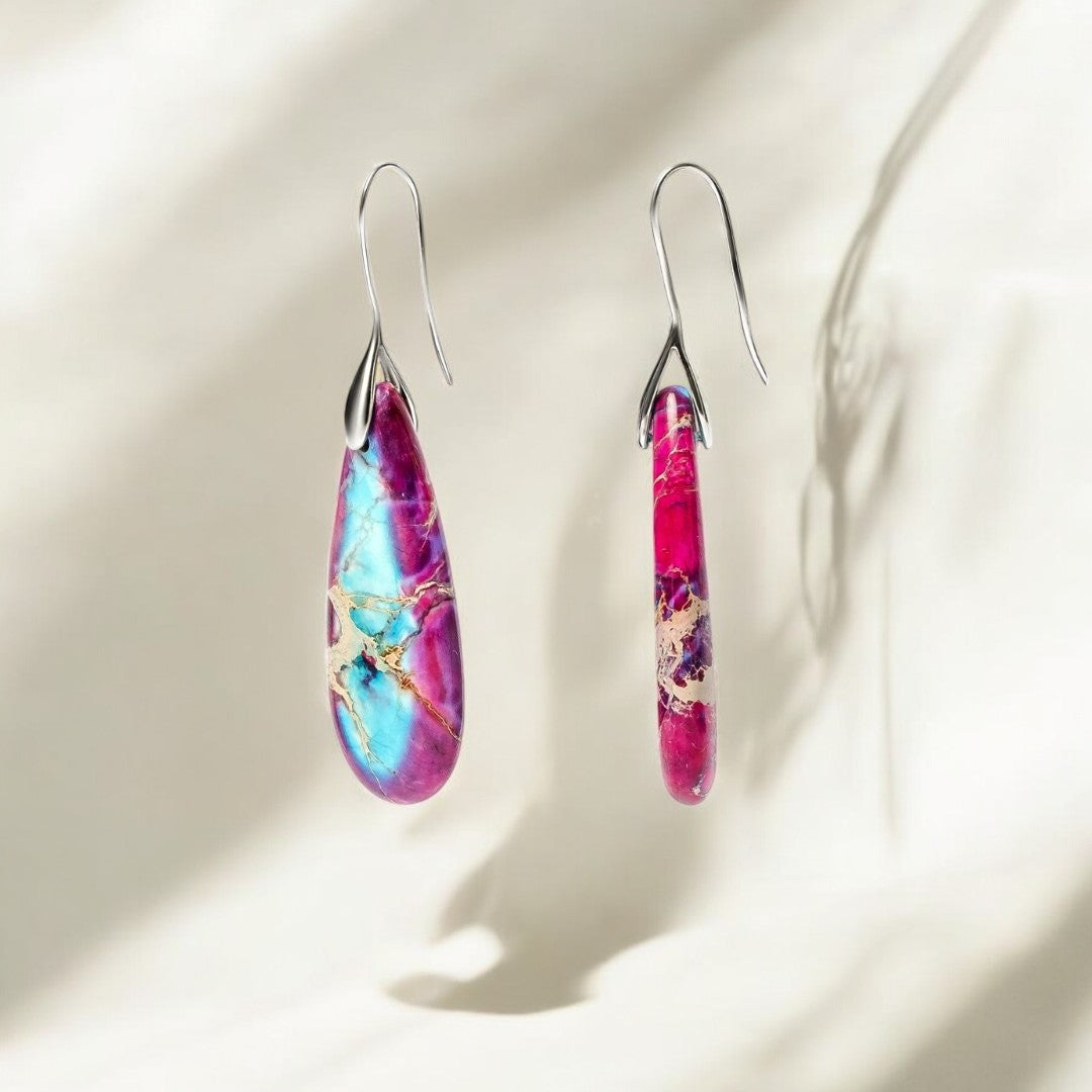 Tibetan Energy Jasper Earrings