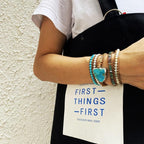 Turquoise Cascade Silver Wrap Bracelet - Luulink
