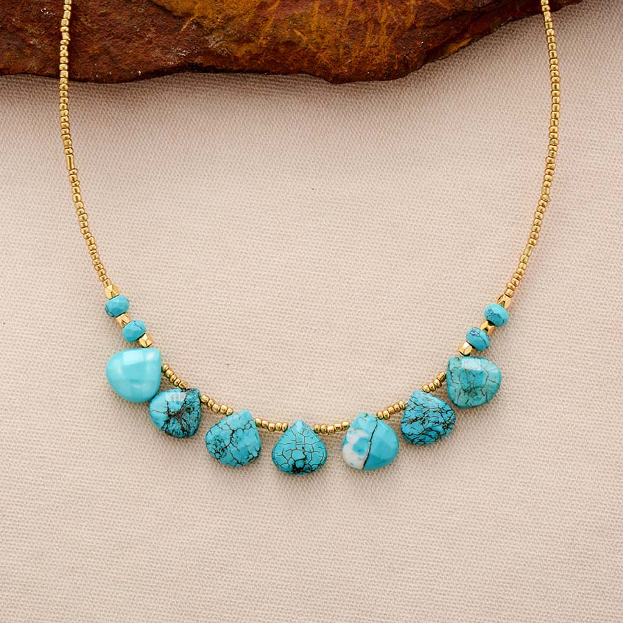 Turquoise Choker Necklace - Luulink