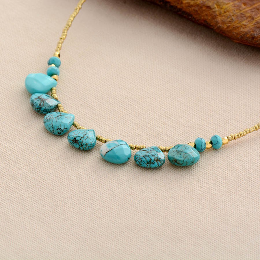 Turquoise Choker Necklace - Luulink