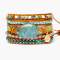 Twisted Ocean Jasper Wrap Bracelet - Luulink