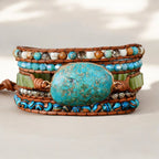 Twisted Ocean Jasper Wrap Bracelet
