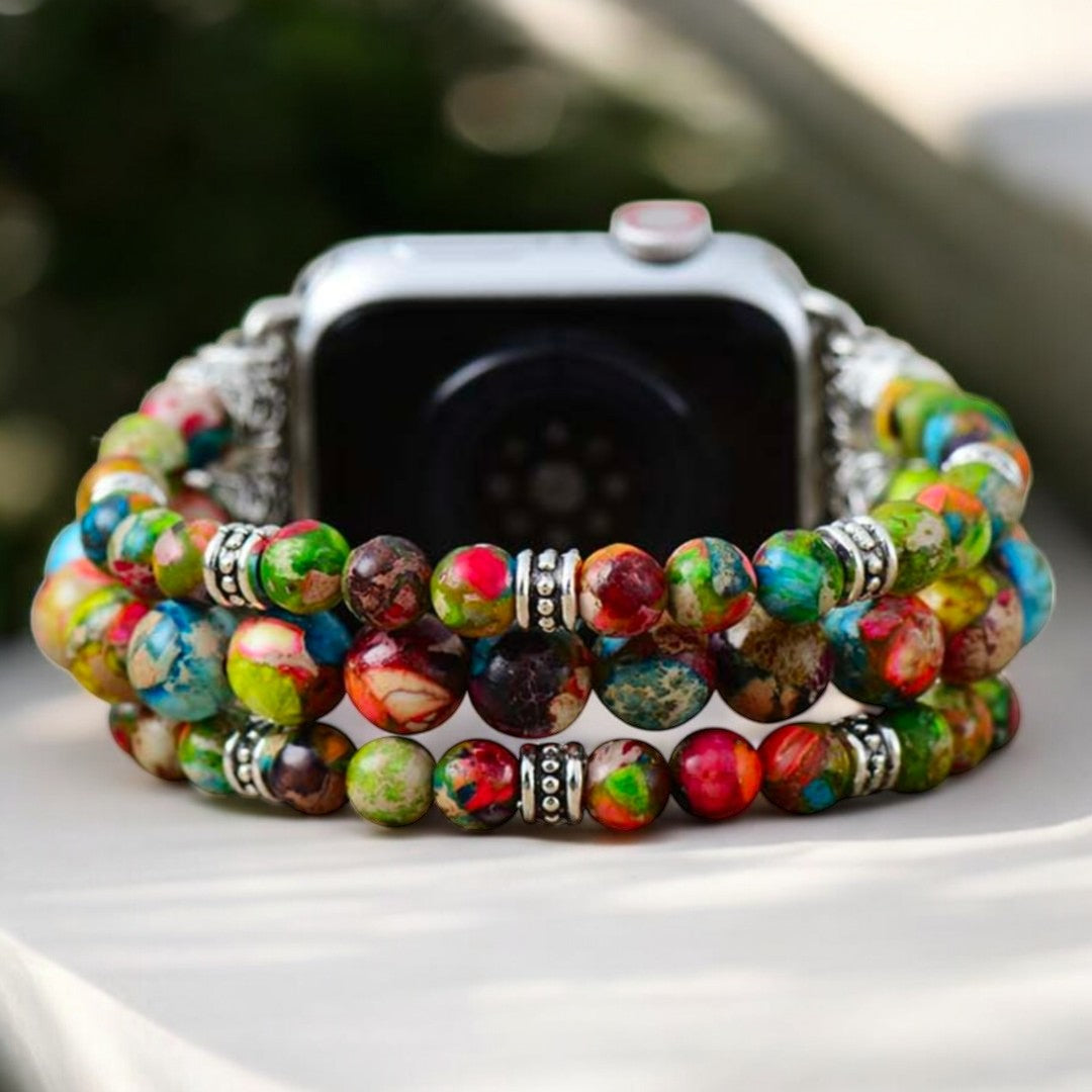 Vineyard Jasper Stretch Apple Watch Strap