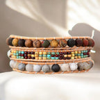 Vintage Jasper Wrap Bracelet