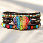 Chakra Moonlight Protection Wrap Bracelet